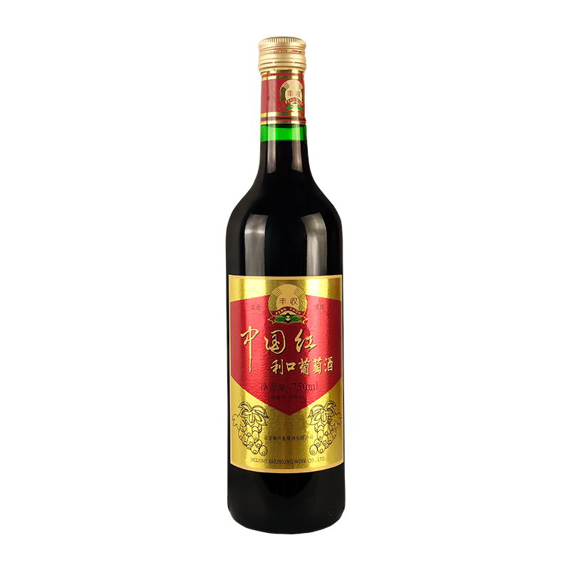 丰收中国红利口葡萄酒 750ml 红酒 红葡萄酒