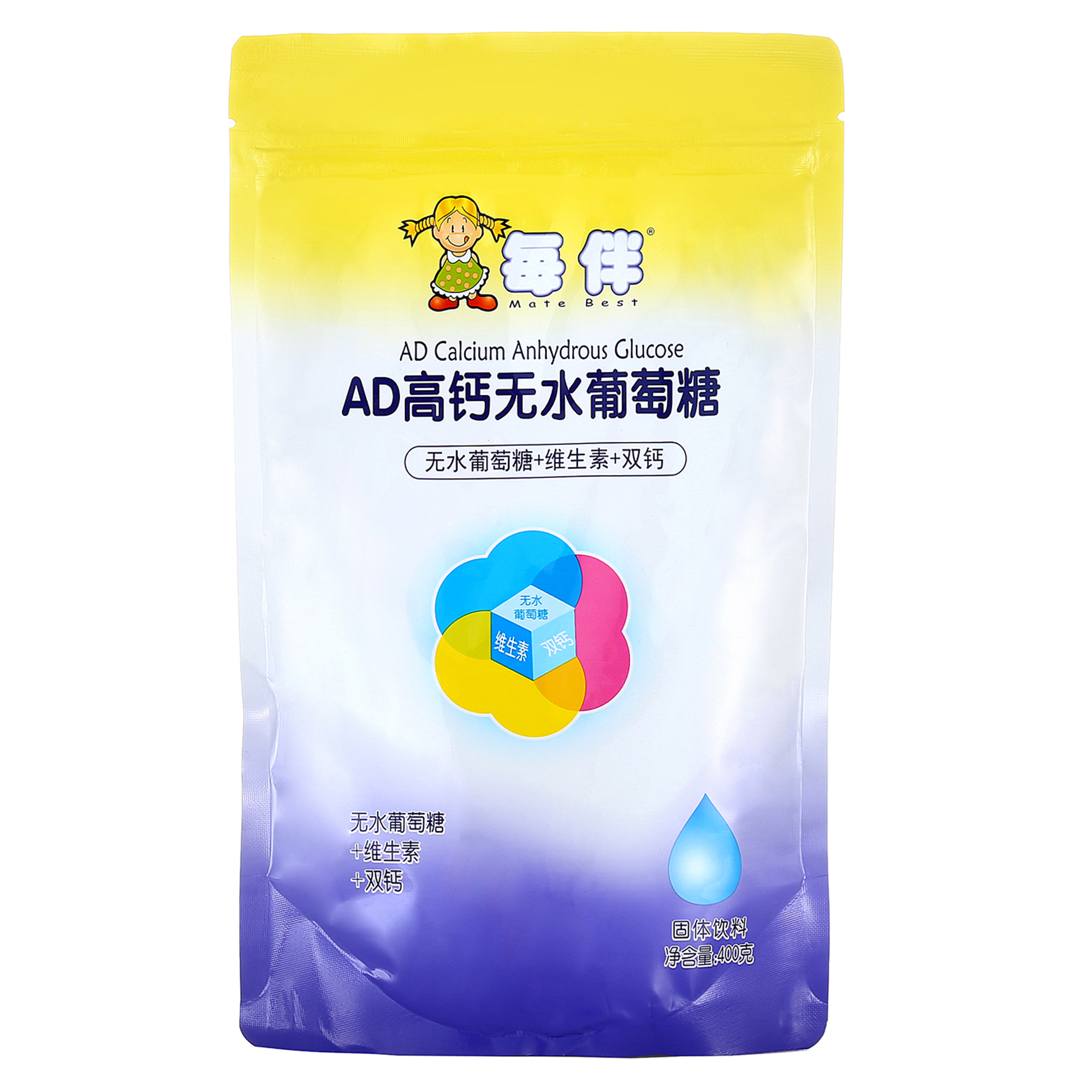 每伴Mate besAD高钙无水葡萄糖400g 盒装 0-6个月