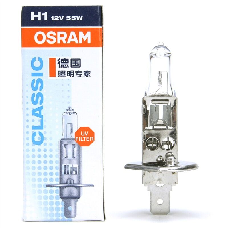 欧司朗(OSRAM) H1 汽车灯泡大灯灯泡远光灯近光灯车灯灯泡卤素灯 长寿型 12V (单支装)