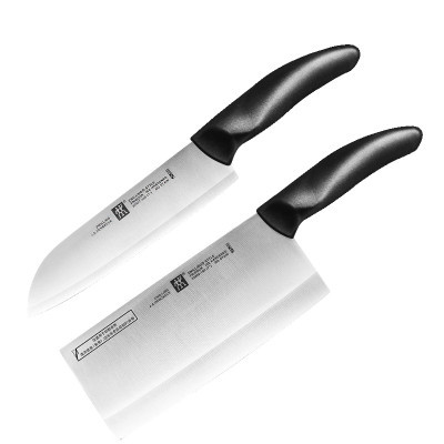 双立人(ZWILLING)Style中片刀多用刀2件套装厨房家用不锈钢切菜刀蔬果刀套刀组合