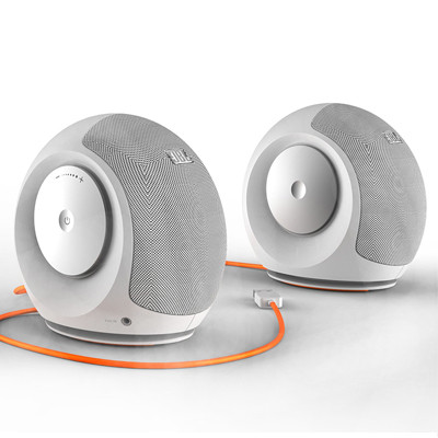 JBL Pebbles mini 音乐蜗牛电脑小音箱 USB供电 低音炮 2.0迷你音响 白色