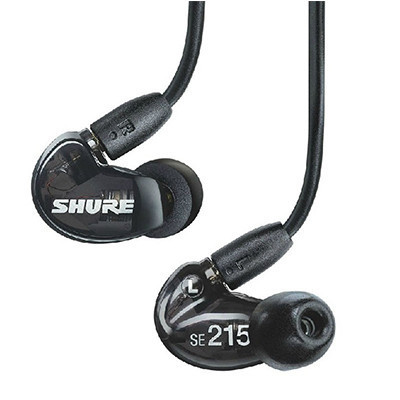 舒尔(Shure) SE215 K 黑色 音乐入耳式 隔音hifi耳塞 被动降噪耳机