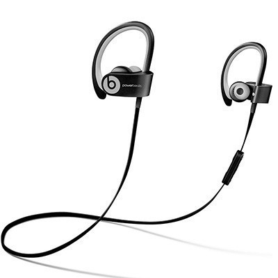 Beats Powerbeats 2 Wireless 无线蓝牙耳机 入耳式运动耳机 耳挂式耳机 (带麦) 全黑色