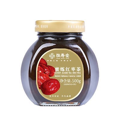 恒寿堂 蜜炼红枣茶 500g 瓶装 果味冲饮