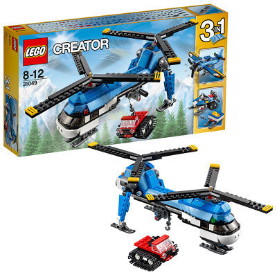 LEGO 乐高- 创意三合一系列 Creator双旋翼直升机 31049 6-14岁 200块以上塑料玩具