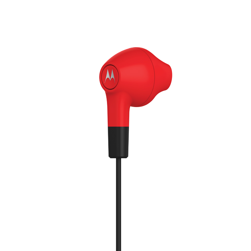 摩托罗拉(Motorola)earbuds 入耳式运动手机耳机 红色