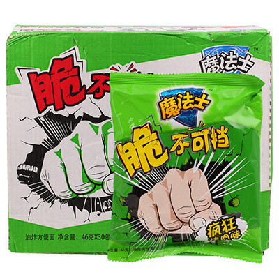 魔法士方便面疯狂烤肉味46g*30包干脆面