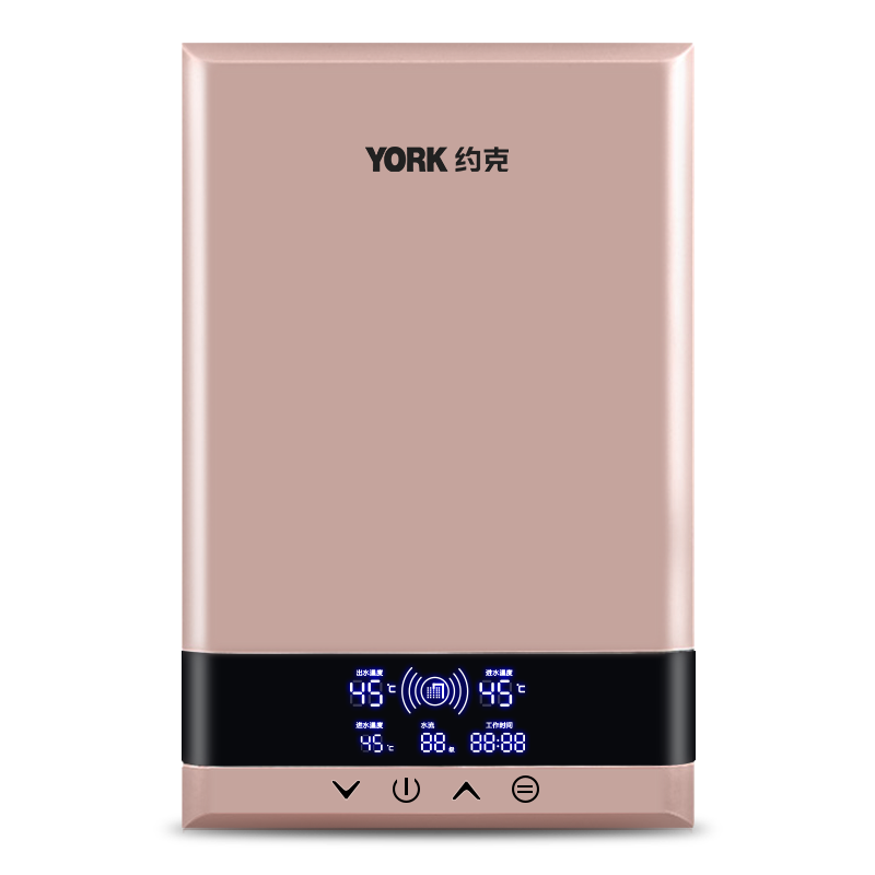YORK约克即热式电热水器YK-F1金速热式家用智能变频恒温洗澡沐浴热水器 8500W(金)