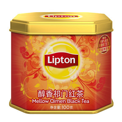 立顿(Lipton)醇香祁门红茶100g 罐装 散茶 茶叶