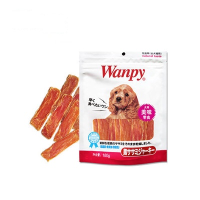 Wanpy 鸡肉片 180g *3 宠物食品 犬用零食 宠物零食 肉干/肉条