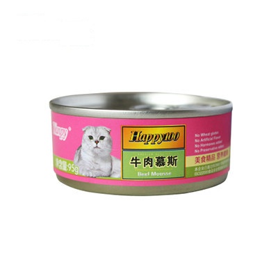[苏宁超市]顽皮Wanpy宠物 猫用-金枪鱼慕斯罐头95g 湿粮包零食