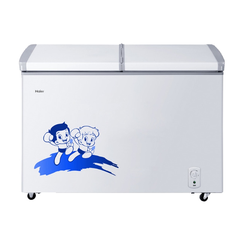 海尔(Haier)273升 卧式冷柜 冷冻冰箱 高温不化货 节能省电 钢化玻璃内门 商用冰柜 BC/BD-273SEA