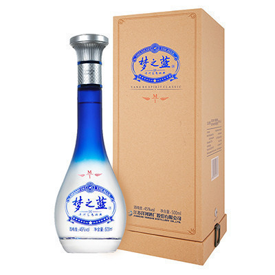 洋河(YangHe) 蓝色经典 梦之蓝M1 45度 500ml 单瓶装 浓香型白酒 口感绵柔