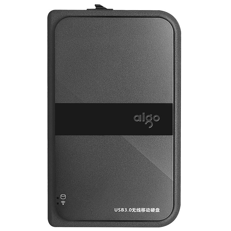 爱国者(aigo) HD816 1T 无线移动硬盘 USB3.0 黑色