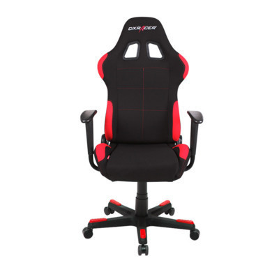 迪锐克斯(DXRacer) F01 黑红色电脑椅电竞椅转椅家用人体工学赛车游戏椅子