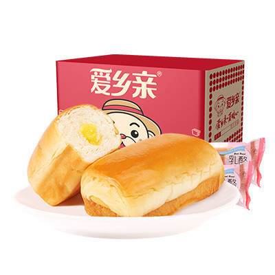 爱乡亲 糕点 面包 乳酪手撕面包乳酪原味1000g(早餐面包)