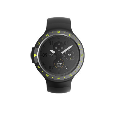 [TicWatch S 运动系列]智能手表谷歌3G独立通话GPS运动轨迹心率蓝牙消息推送NFC支付兼容安卓苹果 峭壁黑