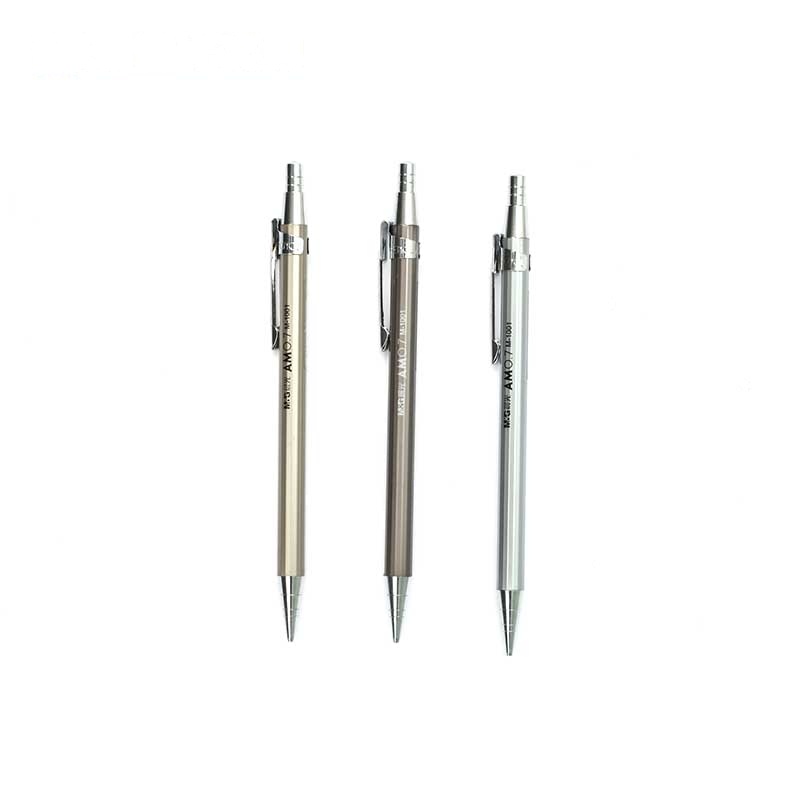 晨光文具自动铅笔MP1001 金属铁杆笔杆按动活动铅笔0.7 耐用活动铅笔 6支装