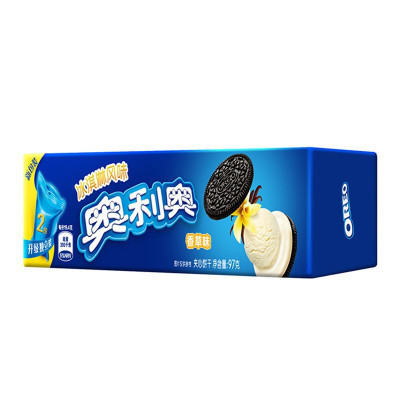 亿滋奥利奥(OREO) 夹心饼干 零食 冰淇淋香草味97g