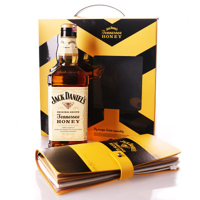 杰克丹尼田纳西州威士忌蜂蜜味力娇酒(配制酒)笔记本礼盒 700ml