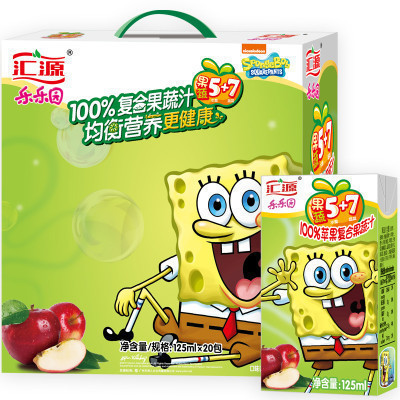 汇源苹果复合果蔬汁 儿童果汁 125ml*20盒 (儿童专属)箱装 国产 6个月以上