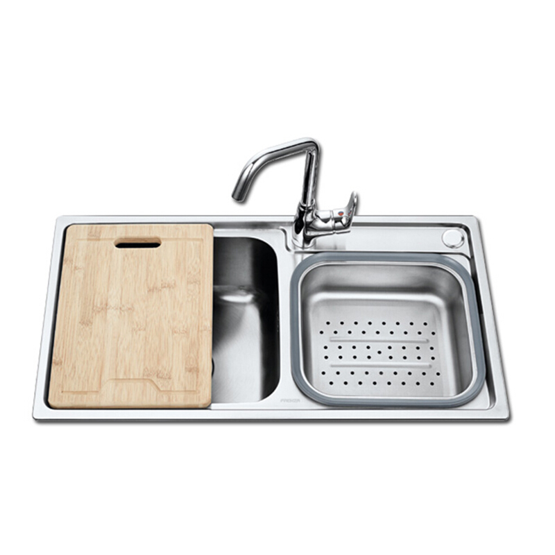 法恩莎(FAENZA)水槽 双槽盆厨房洗菜盆加厚304不锈钢洗碗池洗碗槽FGP826