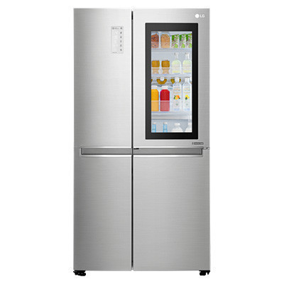 LG冰箱 GR-Q2473PSA 643升 银色 对开 风冷变频冰箱 透视窗门中门 智慧速冻恒温科