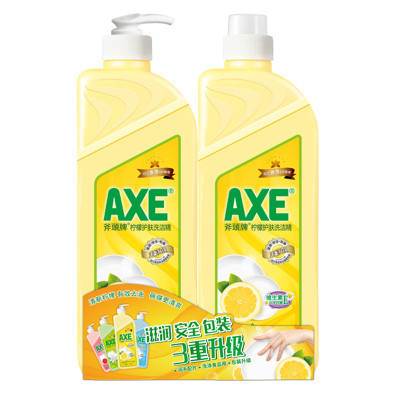 斧头牌(AXE)柠檬护肤洗洁精1.18kg*2