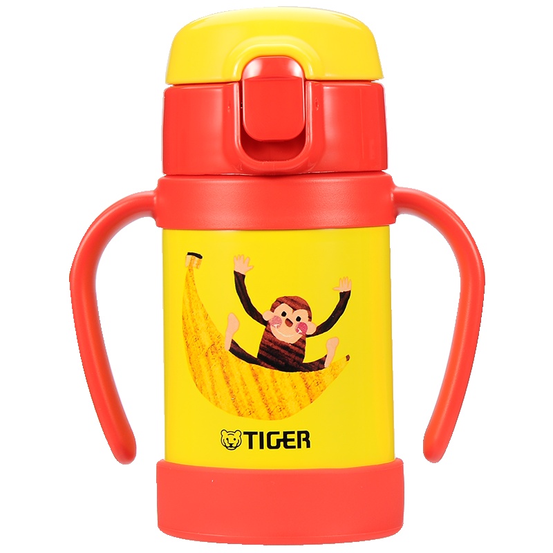 虎牌(tiger)304不锈钢保冷杯 幼儿卡通吸管杯儿童吸管水杯 猴子(红 )MCK-A28C-YT 280ml