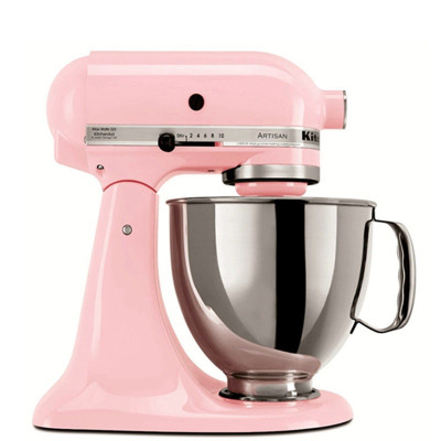 凯膳怡（KitchenAid）5KSM150PSCPK料理机家用4.8升全自动厨师机和面揉面打蛋搅拌机 樱花粉 原装进口