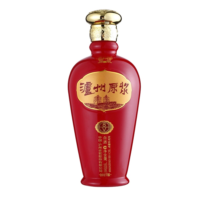 泸州老窖出品 泸州原浆8V 38度 500ml*6 白酒 整箱装