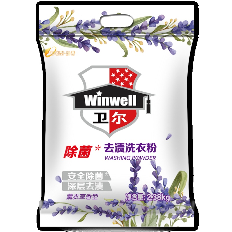 洛娃 除菌祛渍洗衣粉2.38kg袋装