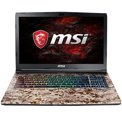 微星(MSI)GE62-1699 15.6迷彩游戏本笔记本电脑i7-7700HQ 128GB+1TB GTX1050Ti