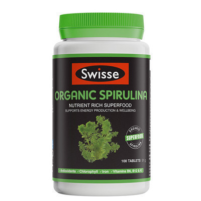 [健康清肠道]Swisse 有机螺旋藻片 100片/瓶 澳洲进口