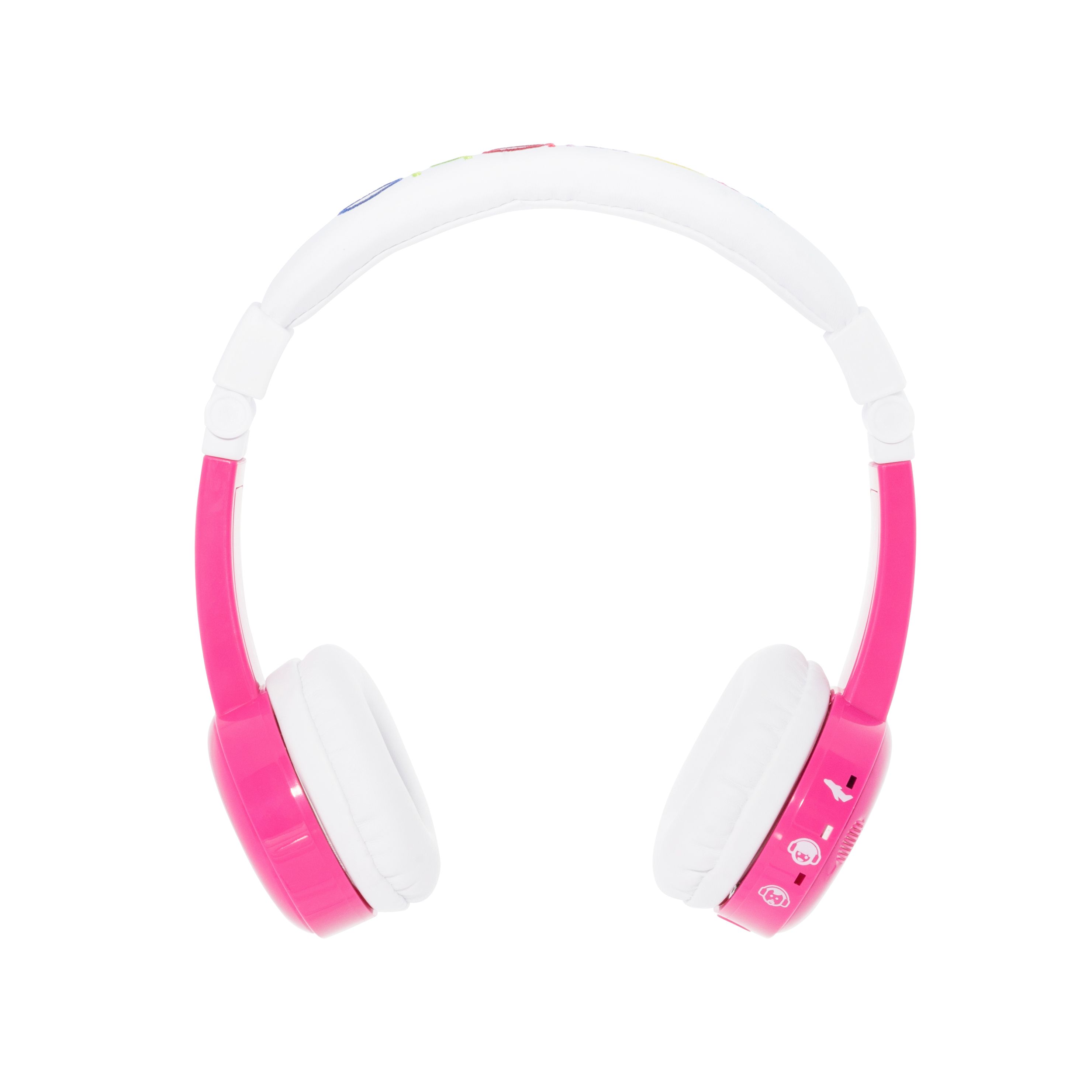 buddyPHONES InFlight儿童耳机头戴式可折叠学生学英语通话有线耳机飞机可用生日礼物可爱卡通节日礼品 粉色