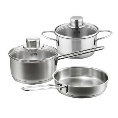 德国菲仕乐Fissler EM0831603000 汤锅奶锅平底煎锅不锈钢小锅具套装