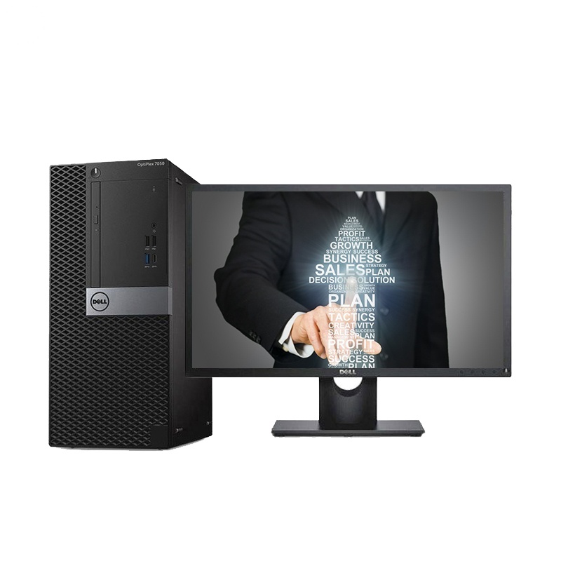 戴尔(DELL)商用Optiplex7050MT台式电脑 23英寸屏(六代i5 4G 1T+128G 刻录 W7H)