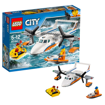 LEGO乐高 City城市系列 海上救援飞机60164 玩具 5-12岁 塑料 100-200块