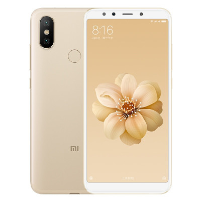 Xiaomi/小米 小米6X 6GB+128GB 流沙金 移动联通电信4G全网通手机 “治愈系”自拍双摄