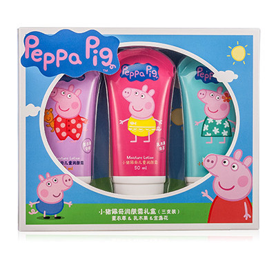 [苏宁自营]小猪佩奇(Peppa Pig)婴儿润肤乳 50ml*3瓶装 儿童润肤霜 英国配方宝宝护肤乳霜