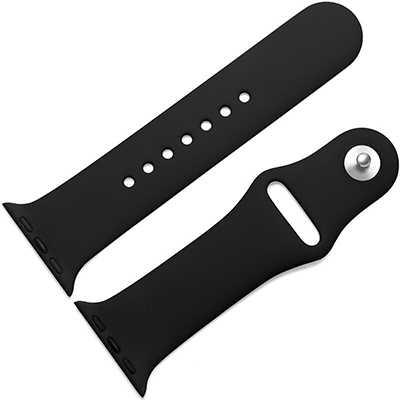 ESCASE 苹果表带Apple Watch1/2/3代表带 运动表带/休闲表带/硅胶表带 宽度42mm 黑色