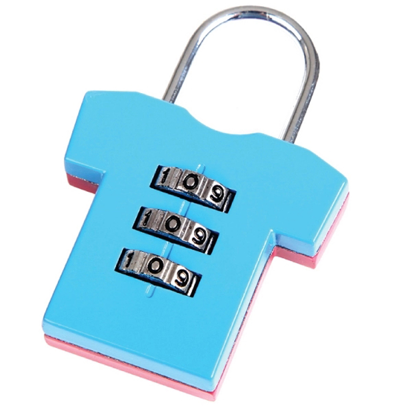 赛拓(SANTO)三码 密码锁 小锁 旅行箱旅行包锁(颜色随机)锁具铜锁舌