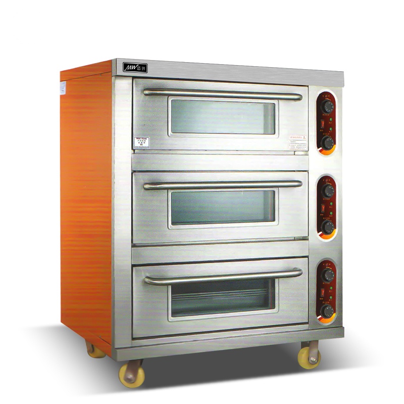 迈玮三层三盘电烤箱 商用烤炉 面包烤箱 大烘炉机器 披萨烤箱