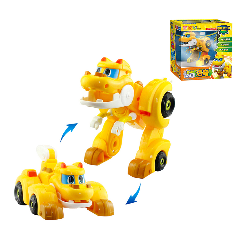 灵动创想(LDCX)帮帮龙出动 幼儿早教益智儿童玩具变形机器人 帮帮龙发声变形系列-洛奇5905