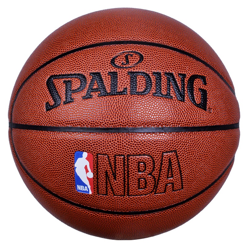 斯伯丁SPALDING篮球通用篮球74-601Y七号篮球NBA+彩色运球人 PU材质 全粒面