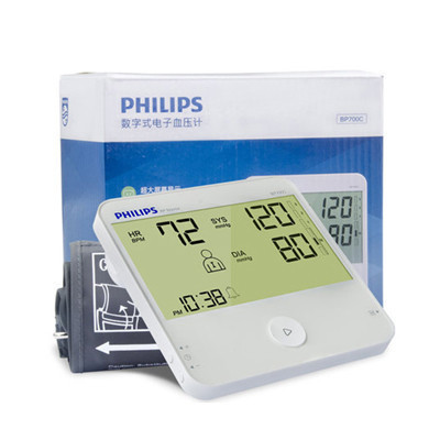 飞利浦(PHILIPS)电子血压计 家用上臂式 BP700C家用上臂式血压仪 测心率