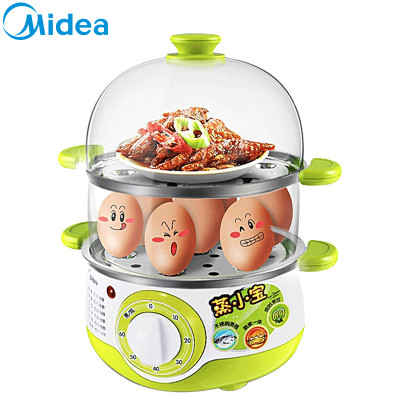 美的(Midea) 电蒸锅 MZ-SYH18-21 煮蛋器 定时烹饪 不锈钢内胆