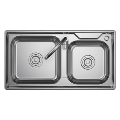 容声(Ronshen)304不锈钢水槽双槽厨房洗菜盆 RS221S(不含龙头)