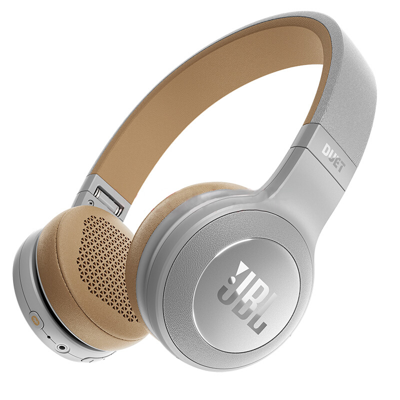 JBL Duet BT Wireless 蓝牙耳机头戴式 无线耳机/耳麦 白银色