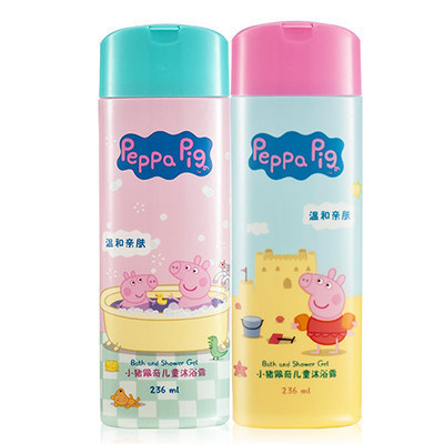 [苏宁自营] 小猪佩奇(Peppa Pig)婴儿洁肤沐浴露236ml*2 宝宝儿童沐浴液 英国配方